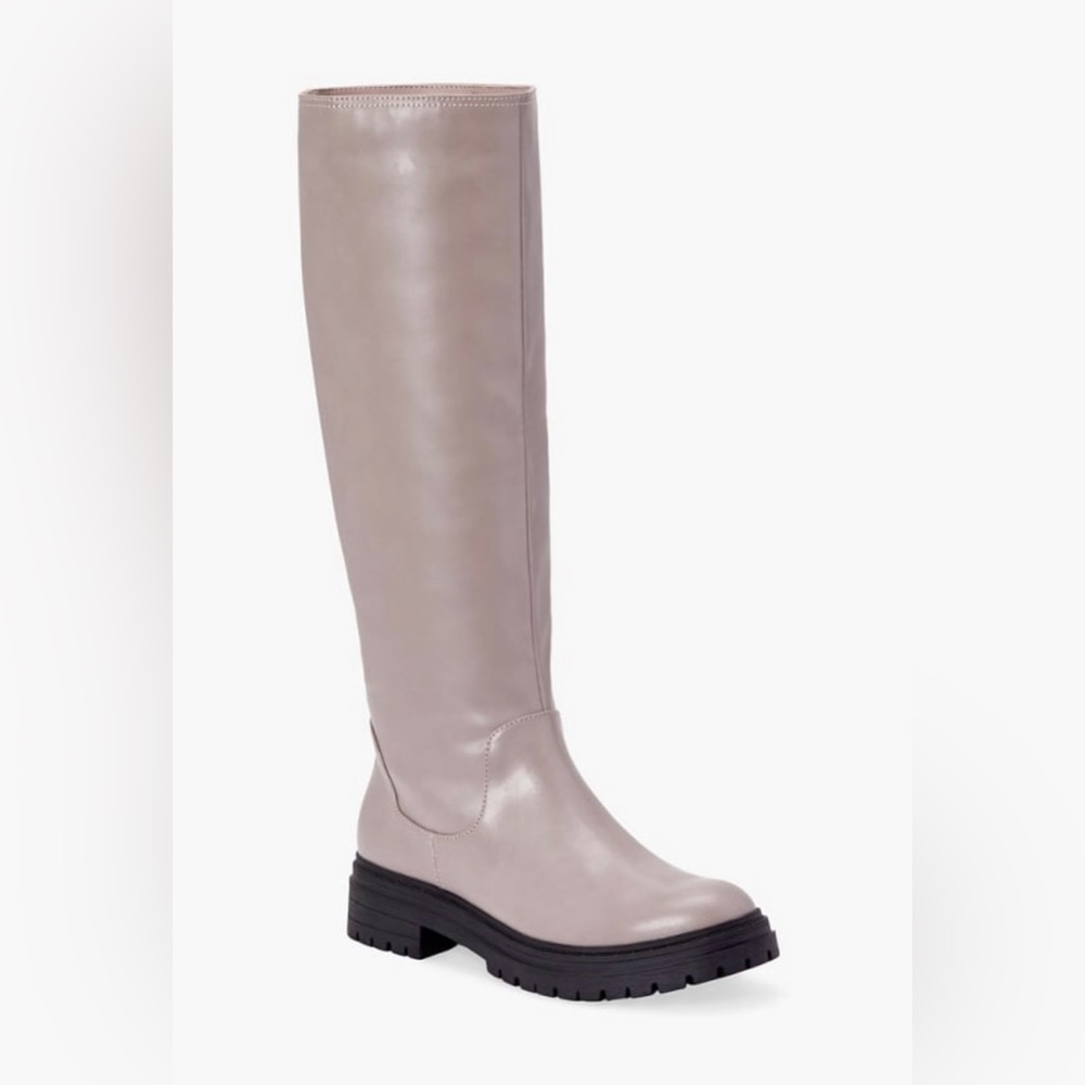 Brand New Grey/Gray Faux Leather Boots Size 7